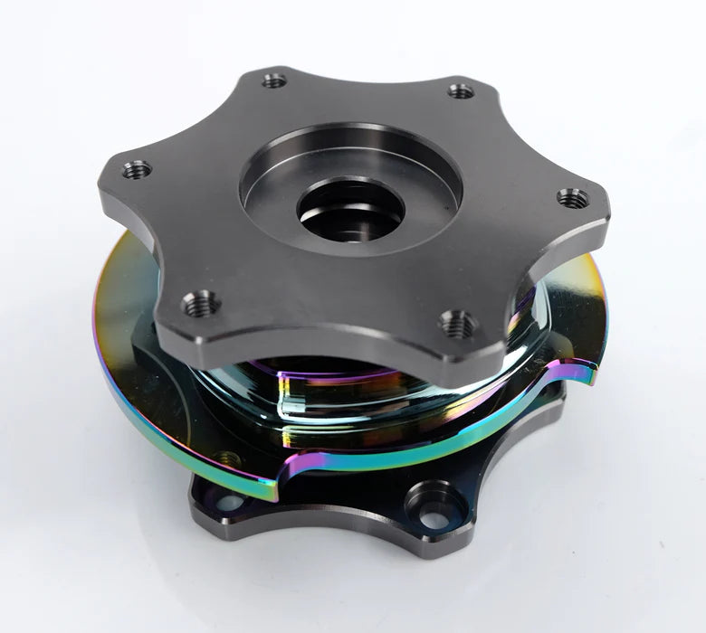 NRG / R200 SFI KEY WAY TYPE / STEERING WHEEL QUICK RELEASE HUB (SRK-R200GM-MC) *** GUN METAL BODY / NEO-CHROME GRIP