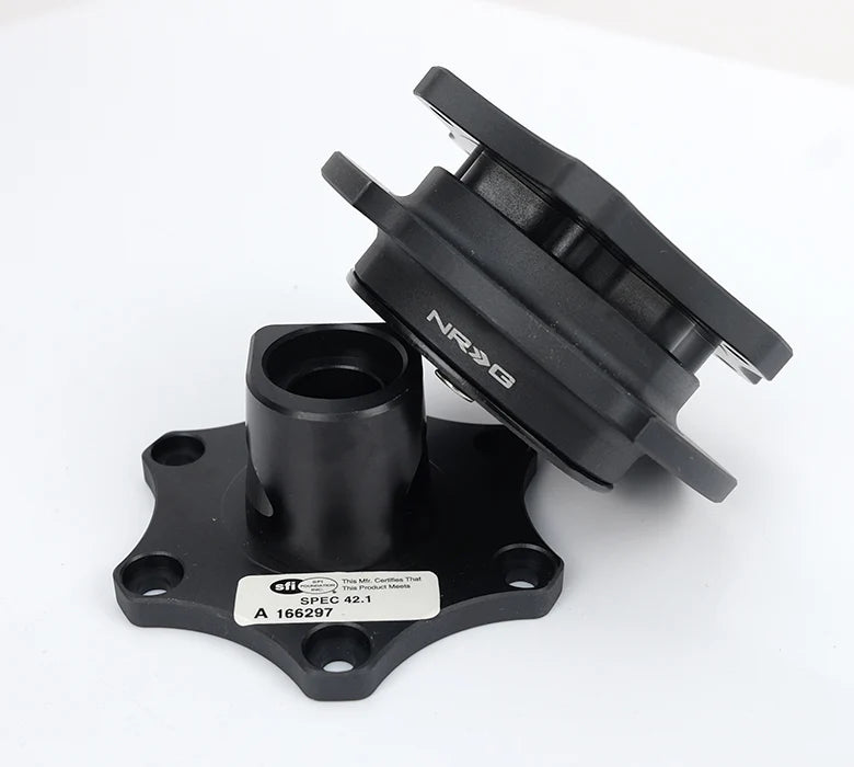 NRG / R200 SFI KEY WAY TYPE / STEERING WHEEL QUICK RELEASE HUB (SRK-R200MB-MB) *** MATTE BLACK BODY / MATTE BLACK GRIP
