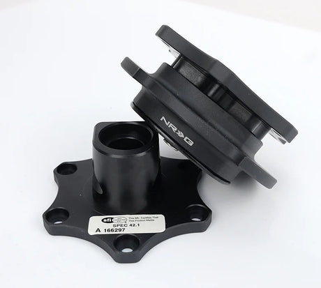 NRG / R200 SFI KEY WAY TYPE / STEERING WHEEL QUICK RELEASE HUB (SRK-R200BK-MB) *** BLACK BODY / MATTE BLACK GRIP