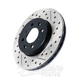 STOPTECH / DRILLED AND SLOTTED / REAR BRAKE ROTOR / SOLD AS SINGLES (127.46075) *** MITSUBISHI LANCER EVO 10 (2008-2015) 2.0L TURBO