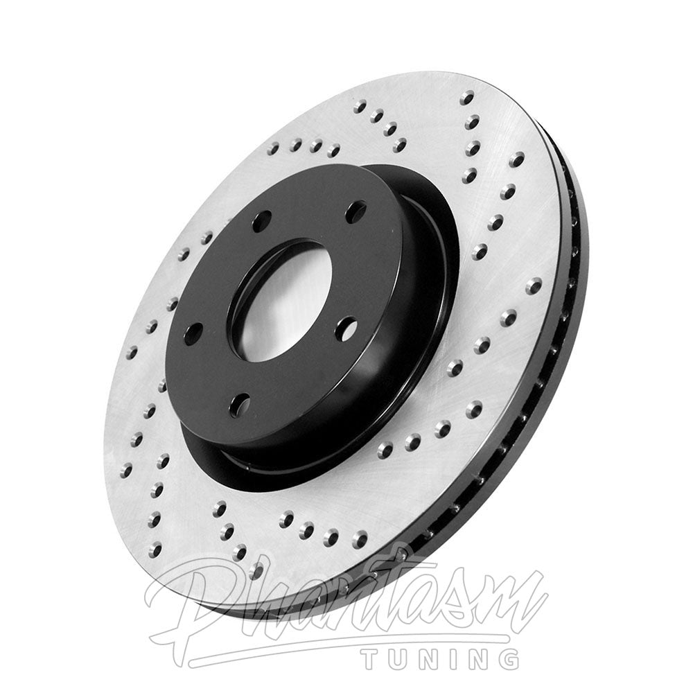 STOPTECH / DRILLED / REAR BRAKE ROTOR / SOLD AS SINGLES (128.46075) *** MITSUBISHI LANCER EVO 10 (2008-2015) 2.0L TURBO