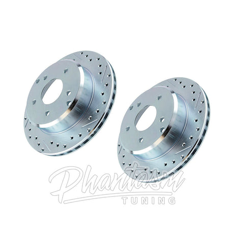 POWERSTOP / EVOLUTION SERIES / FRONT DRILLED AND SLOTTED BRAKE ROTOR / SOLD AS PAIRS (JBR1791XPR) *** KIA STINGER GT (2018-2023) 3.3L TURBO