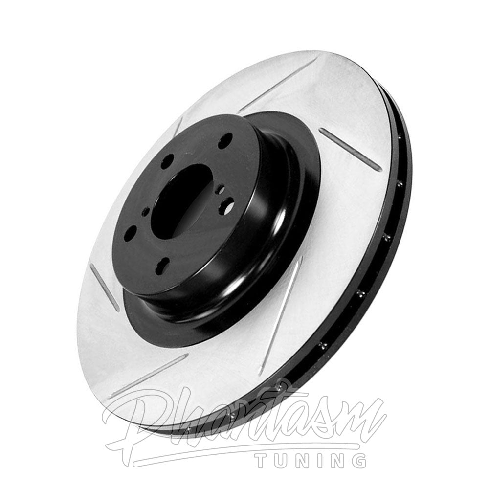 STOPTECH / SLOTTED / FRONT BRAKE ROTOR / SOLD AS SINGLES (126.46076) *** MITSUBISHI LANCER EVO 10 (2008-2015) 2.0L TURBO