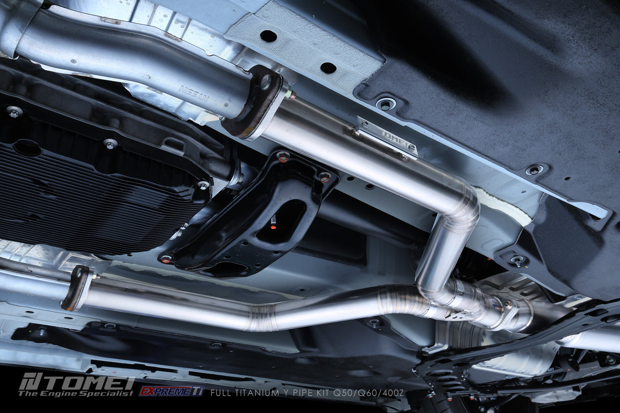 TOMEI / EXPREME TI / FULL TITANIUM EXHAUST Y-PIPE (TB6110-NS21A) *** INFINITI Q50 (2016-2024), INFINITI Q60 (2017-2022), NISSAN Z (2023-2026) 3.0L TWIN TURBO