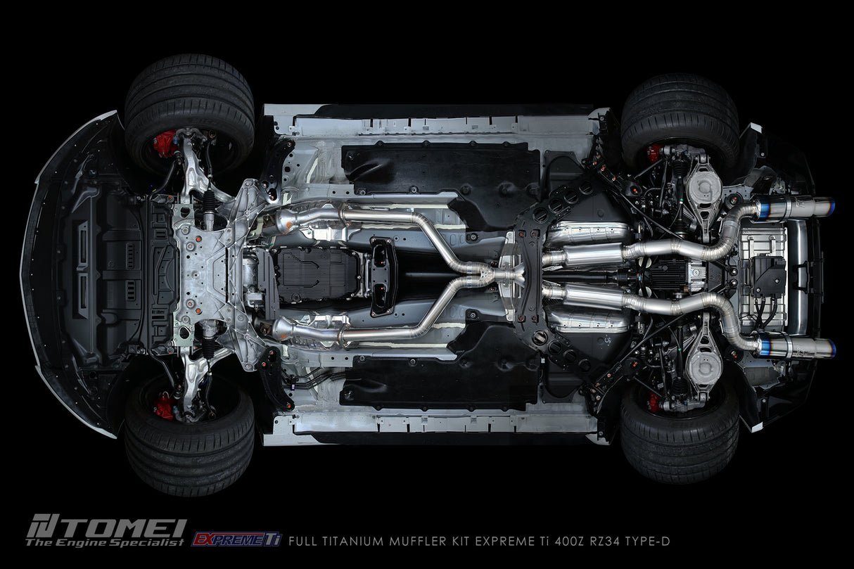 TOMEI / EXPREME TI TYPE-D / DUAL FULL TITANIUM CAT-BACK EXHAUST SYSTEM (TB6090-NS21D) *** NISSAN Z (2023-2026) RZ34 / 3.0L TWIN TURBO