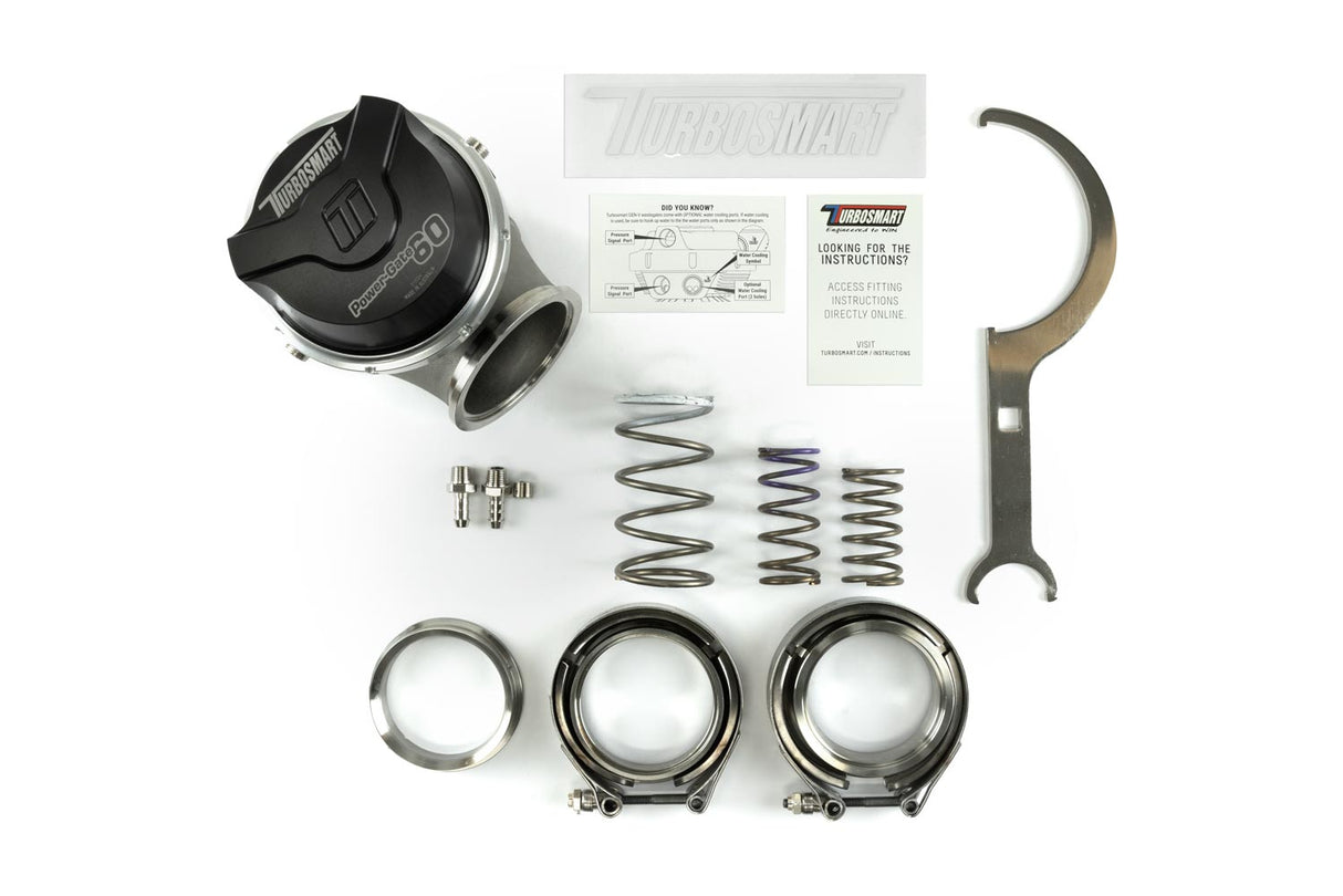 TURBOSMART / EXTERNAL WASTEGATE / GEN 5 / 60 MM POWERGATE / V-BAND FLANGE / BLACK COLOR (TS-0555-1012)