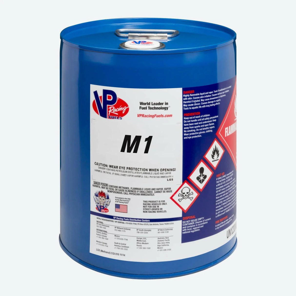 VP RACING (M1) METHANOL RACE FUEL / OXYGENATED GAS (5 GALLON PAIL)