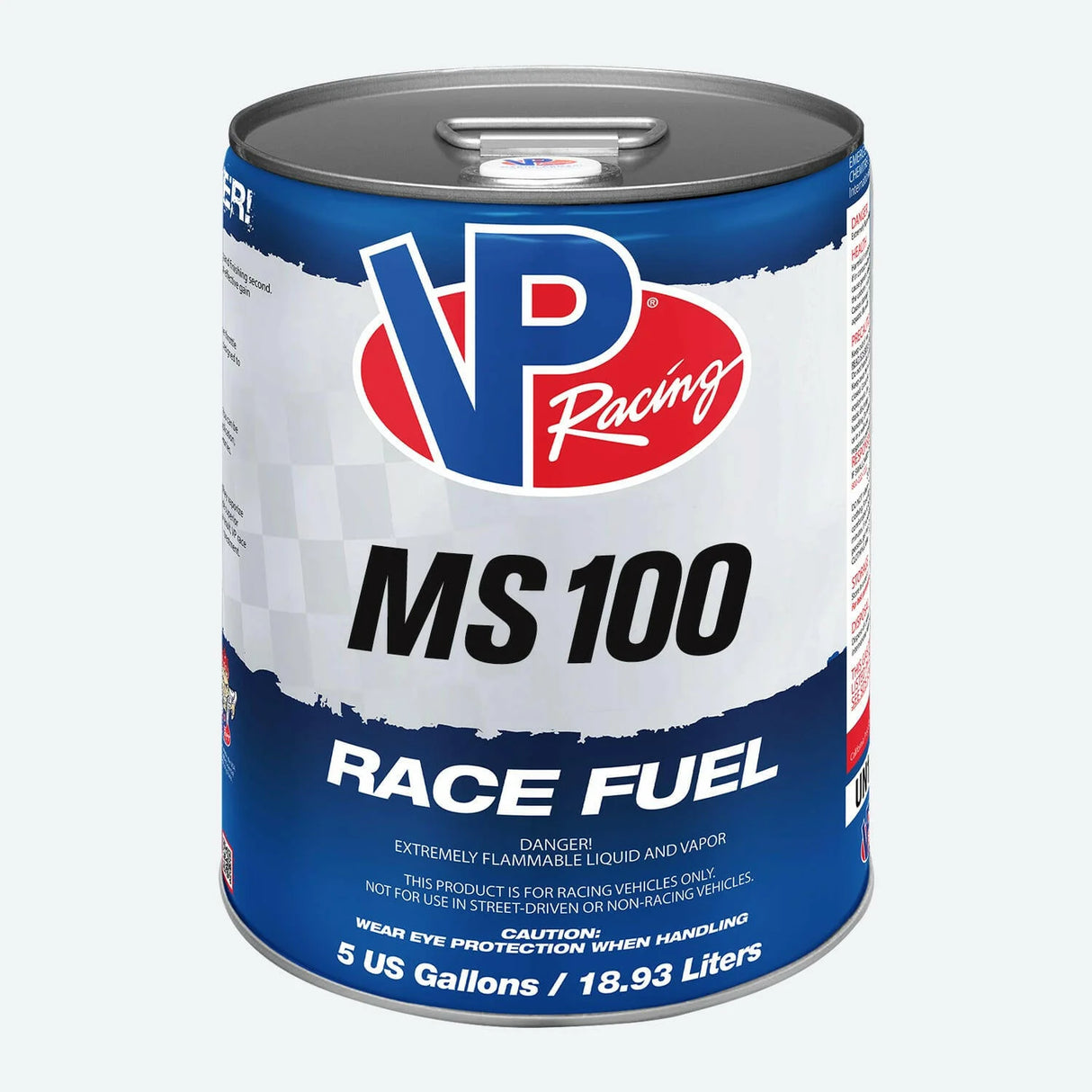VP RACING (MS100) MOTORSPORT 100 / UNLEADED RACE FUEL / OXYGENATED GAS (5 GALLON PAIL)