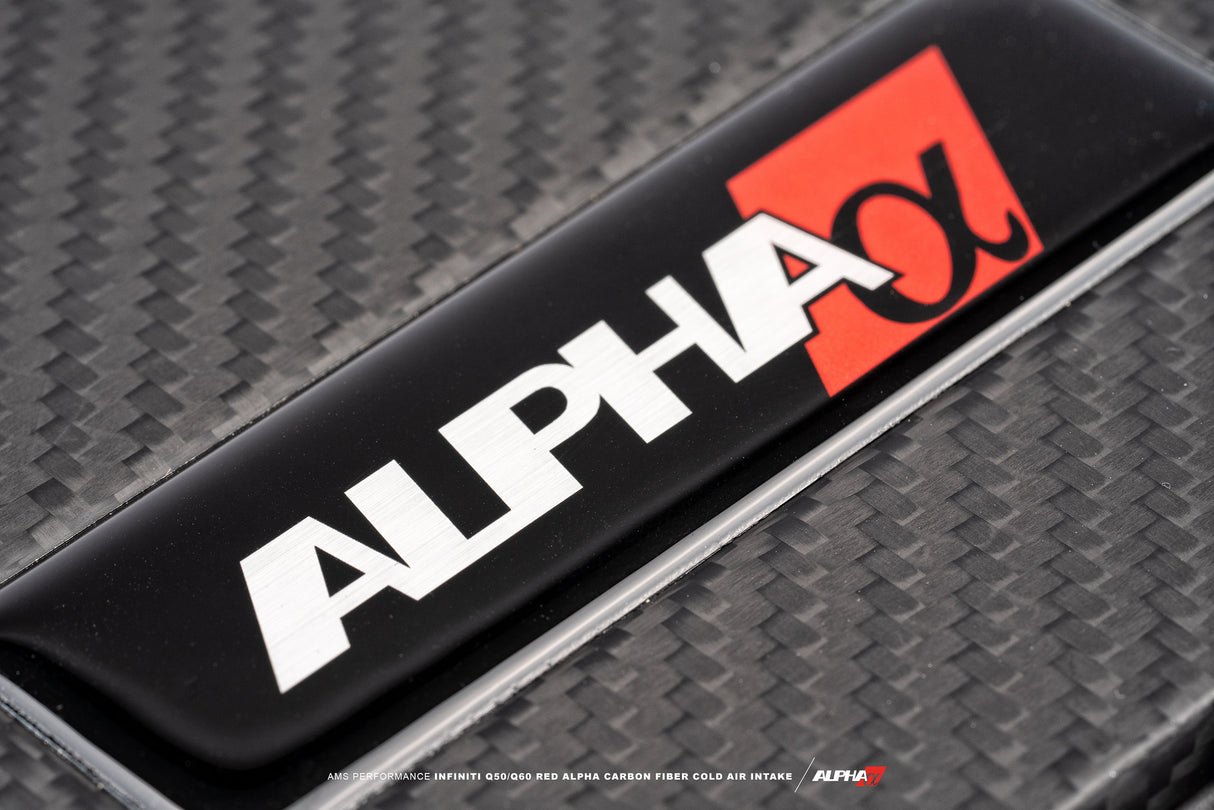 AMS PERFORMANCE / RED ALPHA / COLD AIR INTAKE SYSTEM / CARBON FIBER (ALP.28.08.0001-2) *** INFINITI Q50 (2016-2024), INFINITI Q60 (2017-2022) 3.0L TWIN TURBO