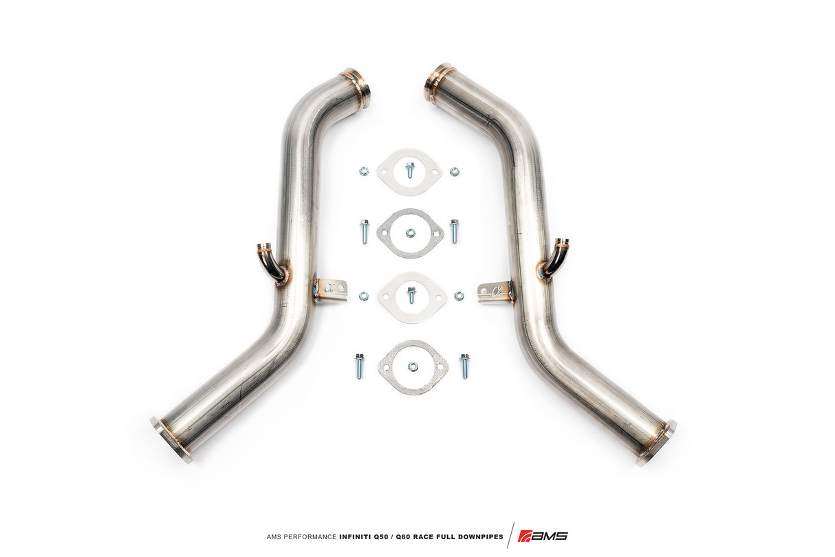 AMS PERFORMANCE / EXHAUST FULL-LENGTH DOWN-PIPE / RACE SPEC / NOT STREET LEGAL (ALP.28.05.0002-1) *** INFINITI Q50 (2016-2024), INFINITI Q60 (2017-2022), NISSAN Z (2023-2026) 3.0L TWIN TURBO