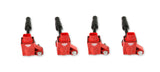 MSD / BLASTER SERIES / IGNITION COIL SET / RED COLOR (82384) *** CHEVROLET CAMARO (2016-2023) 2.0L TURBO