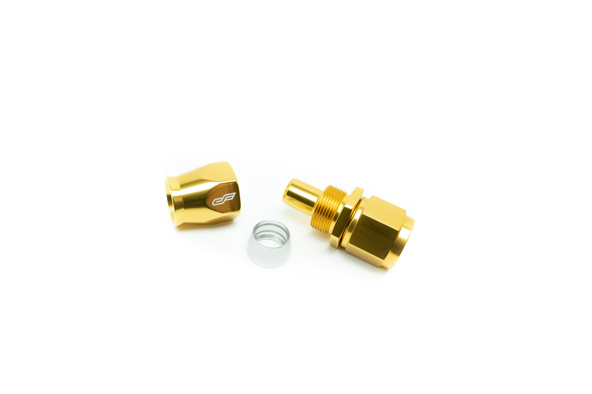 -04 Straight Female Aluminum Hose End (PTFE)