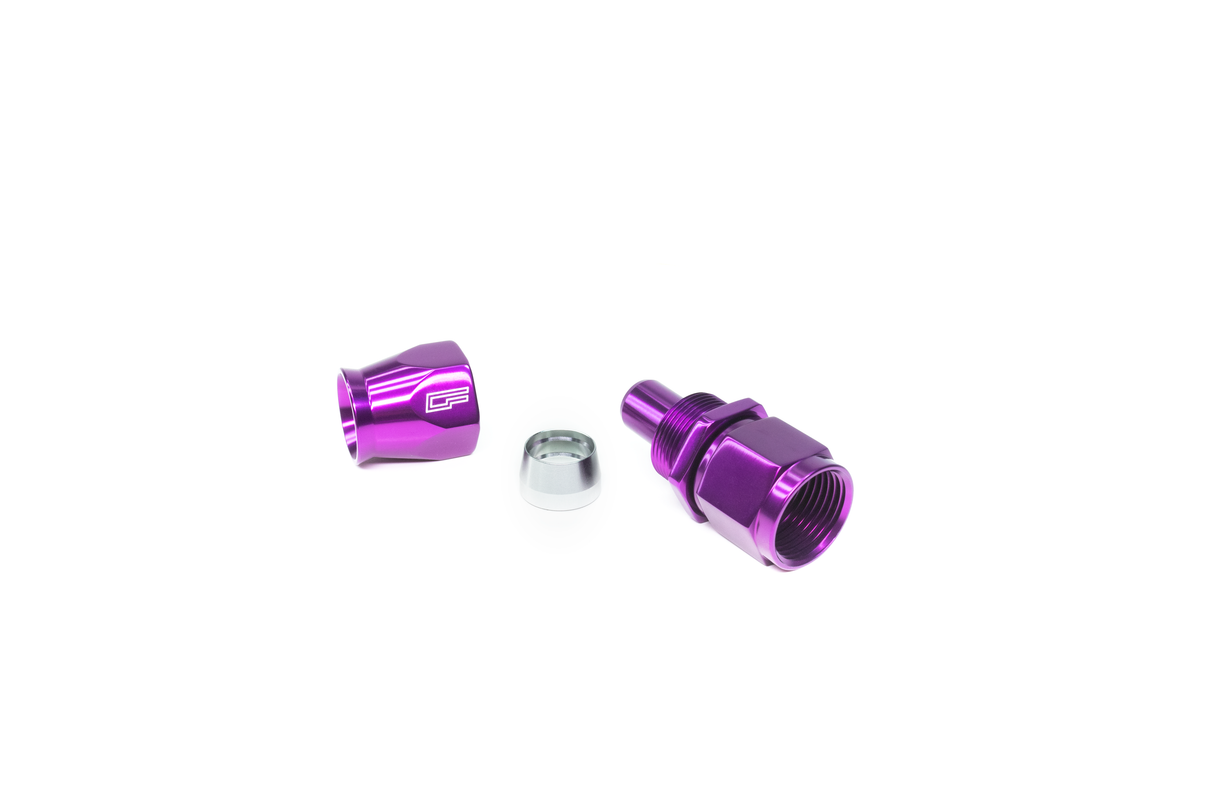 -10 AN Straight Female Aluminum Hose End (PTFE)