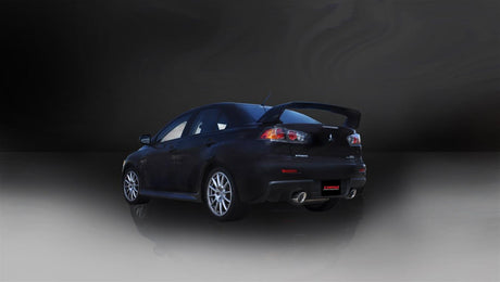 CORSA PERFORMANCE / SPORT SERIES / CAT-BACK EXHAUST SYSTEM / BLACK TIPS (14858BLK) *** MITSUBISHI LANCER EVOLUTION-X (2008-2015) 2.0L TURBO / EVO-X / EVO-10