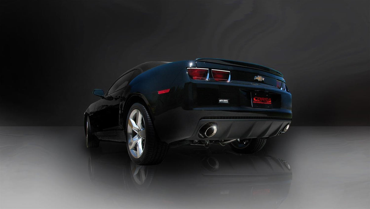 CORSA PERFORMANCE / SPORT SERIES / CAT-BACK EXHAUST SYSTEM / BLACK TIPS (14953BLK) *** CHEVROLET CAMARO V6 (2010-2015) 3.6L ENGINE