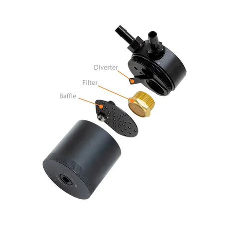 MISHIMOTO / BAFFLED OIL CATCH CAN SYSTEM / BLACK COLOR (MMBCC-ACRD20-18PBEBK) *** HONDA ACCORD (2018-2022) 2.0L TURBO