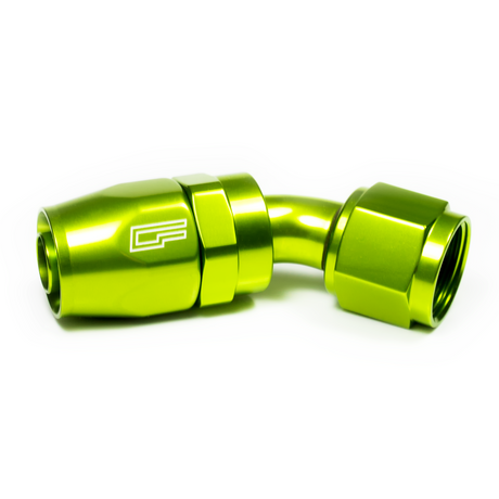 -06 AN 45 Degree Female Aluminum Hose End (PTFE)