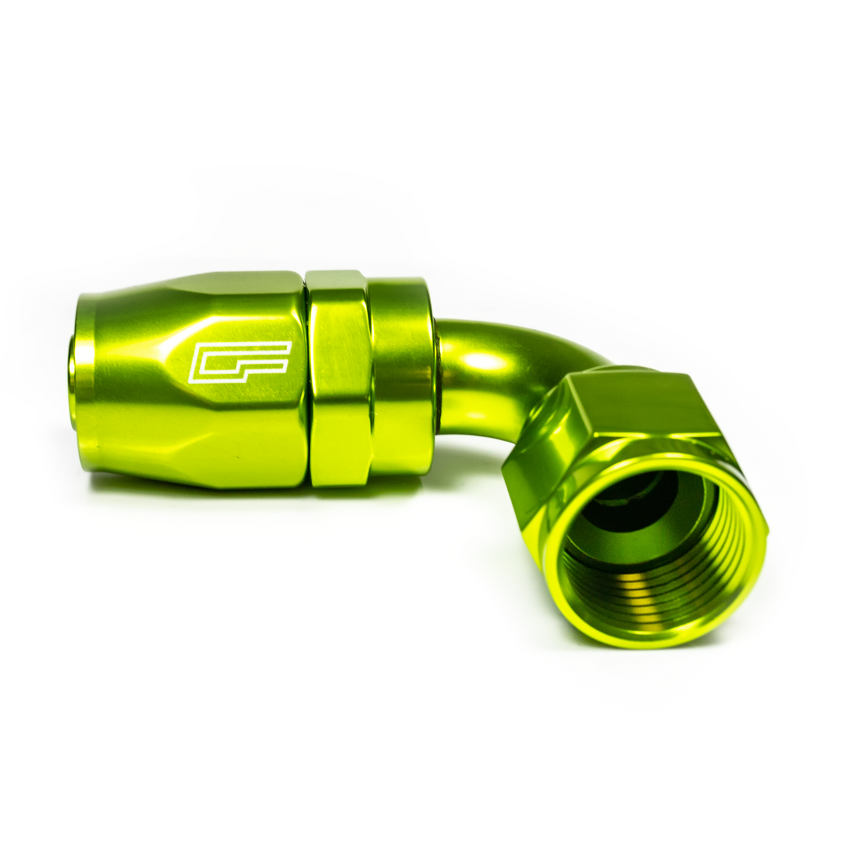 -04 AN 90 Degree Female Aluminum Hose End (PTFE)