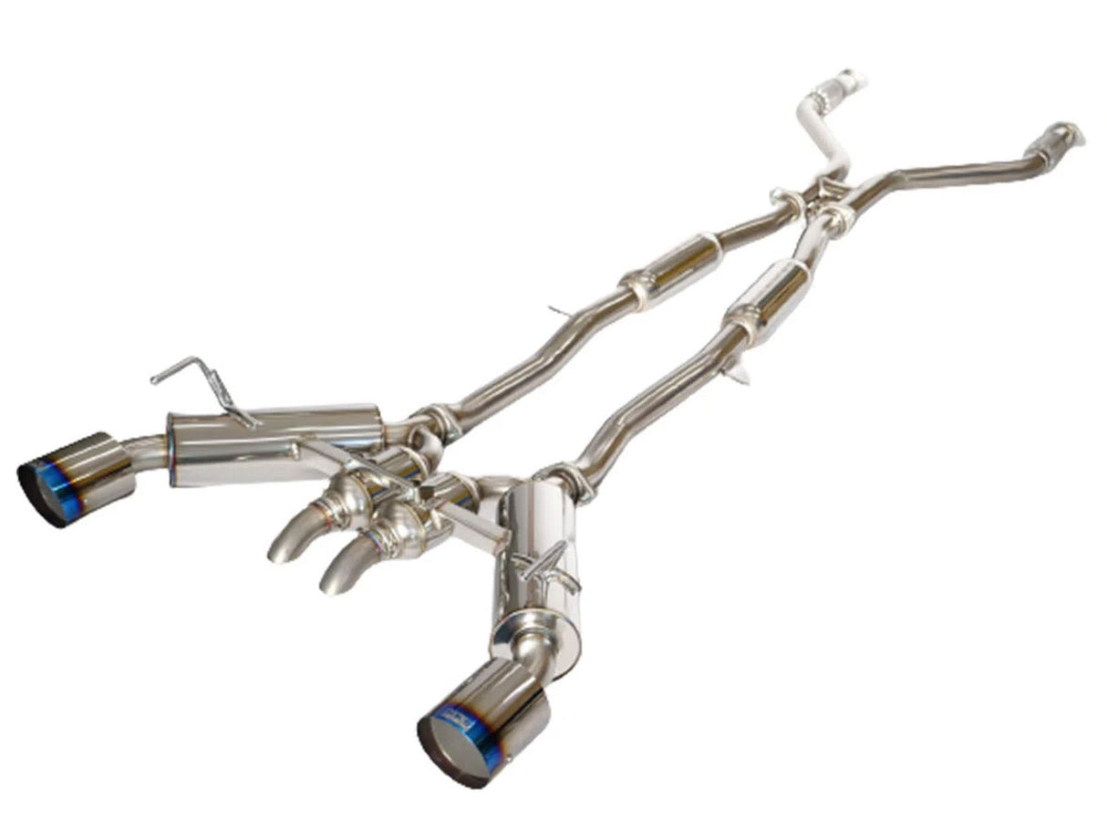 HKS / HI-POWER FULL DUAL MUFFER / CAT-BACK EXHAUST SYSTEM / BURNT TITANIUM TIPS (31014-KN002) *** NISSAN Z (2023-2026) RZ34 / 3.0L TWIN TURBO