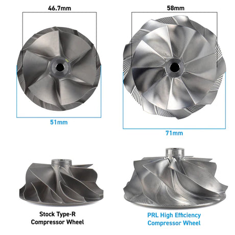 PRL MOTORSPORTS / P700 BALL BEARING / DROP-IN TURBOCHARGER UPGRADE (PRL-HCR-TK-P700) *** HONDA ACCORD (2018-2022), HONDA CIVIC TYPE-R / FK8 (2017-2021), HONDA CIVIC TYPE-R / FL5 (2022-2026) 2.0L TURBO