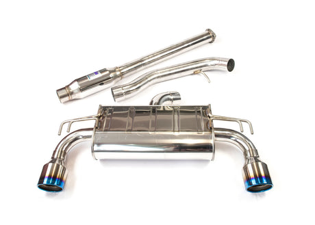 INVIDIA / Q300 DUAL EXIT / CAT-BACK EXHAUST SYSTEM / BURNT BLUE TIP (HS09MEXG3T) *** MITSUBISHI LANCER EVO-X (2008-2015) 2.0L TURBO