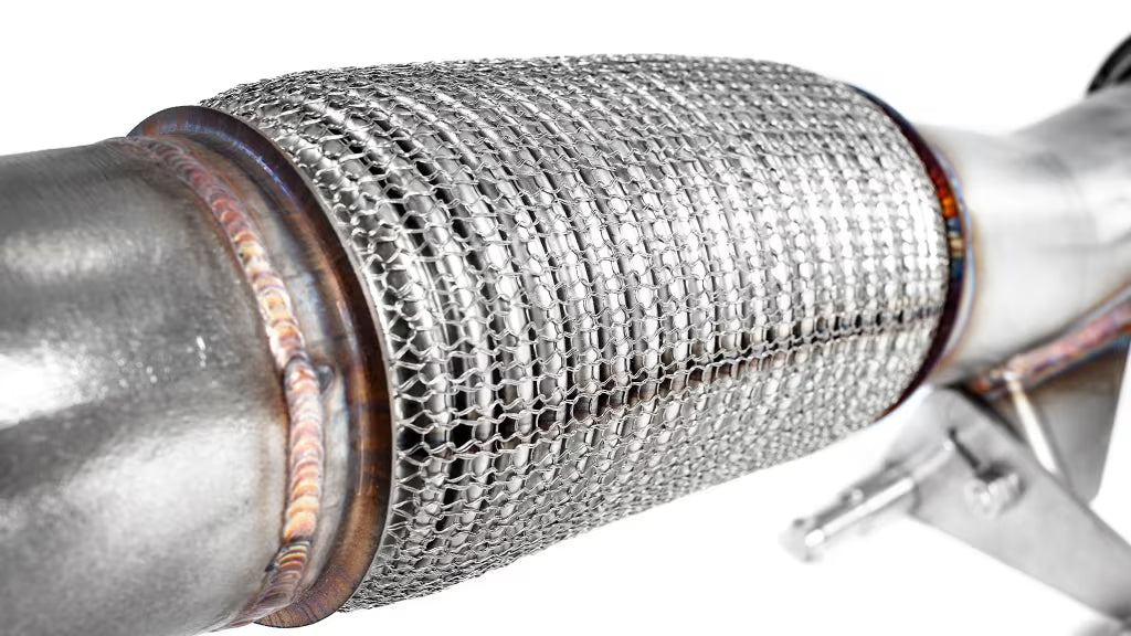INTEGRATED ENGINEERING / DOWN-PIPE WITH 200 CELL HIGH-FLOW CAT (IEEXCI3) *** AUDI A3 / 8V (2015-2021), VOLKSWAGEN GOLF / GOLF GTI / JETTA GLI / MK7 / MK7.5 (2015-2021) *** 1.8T / 2.0T / FWD ENGINE