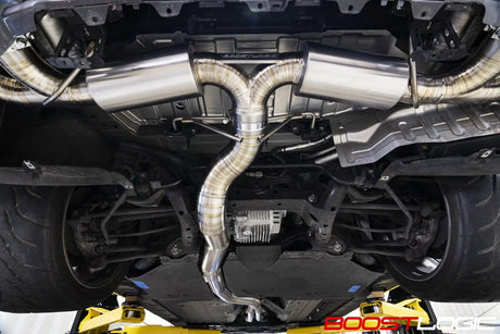 BOOST LOGIC / 4.00 INCH TITANIUM EXHAUST SYSTEM / WITHOUT VALVE CONTROL (BL-02010910) *** NISSAN GTR (2009-2024) R35