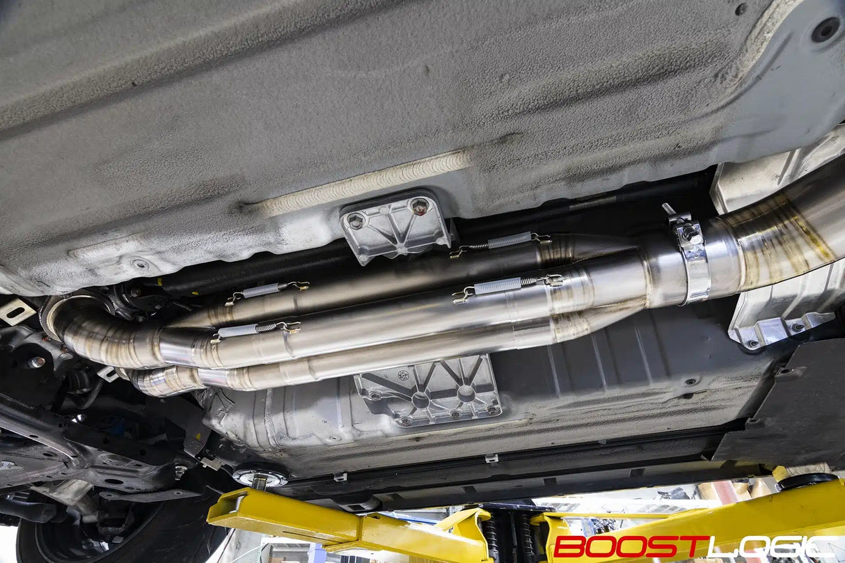 BOOST LOGIC / 4.00 INCH TITANIUM EXHAUST SYSTEM / WITHOUT VALVE CONTROL (BL-02010910) *** NISSAN GTR (2009-2024) R35