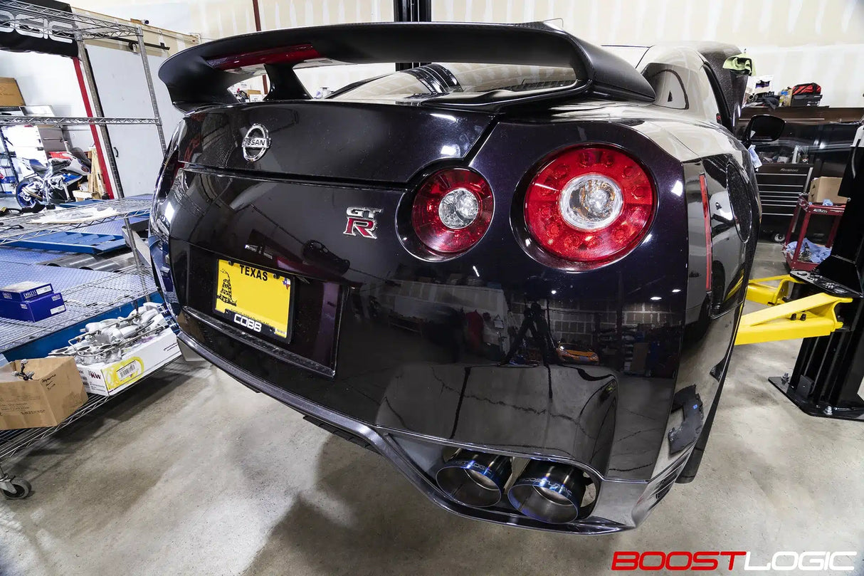 BOOST LOGIC / 4.00 INCH TITANIUM EXHAUST SYSTEM / WITHOUT VALVE CONTROL (BL-02010910) *** NISSAN GTR (2009-2024) R35