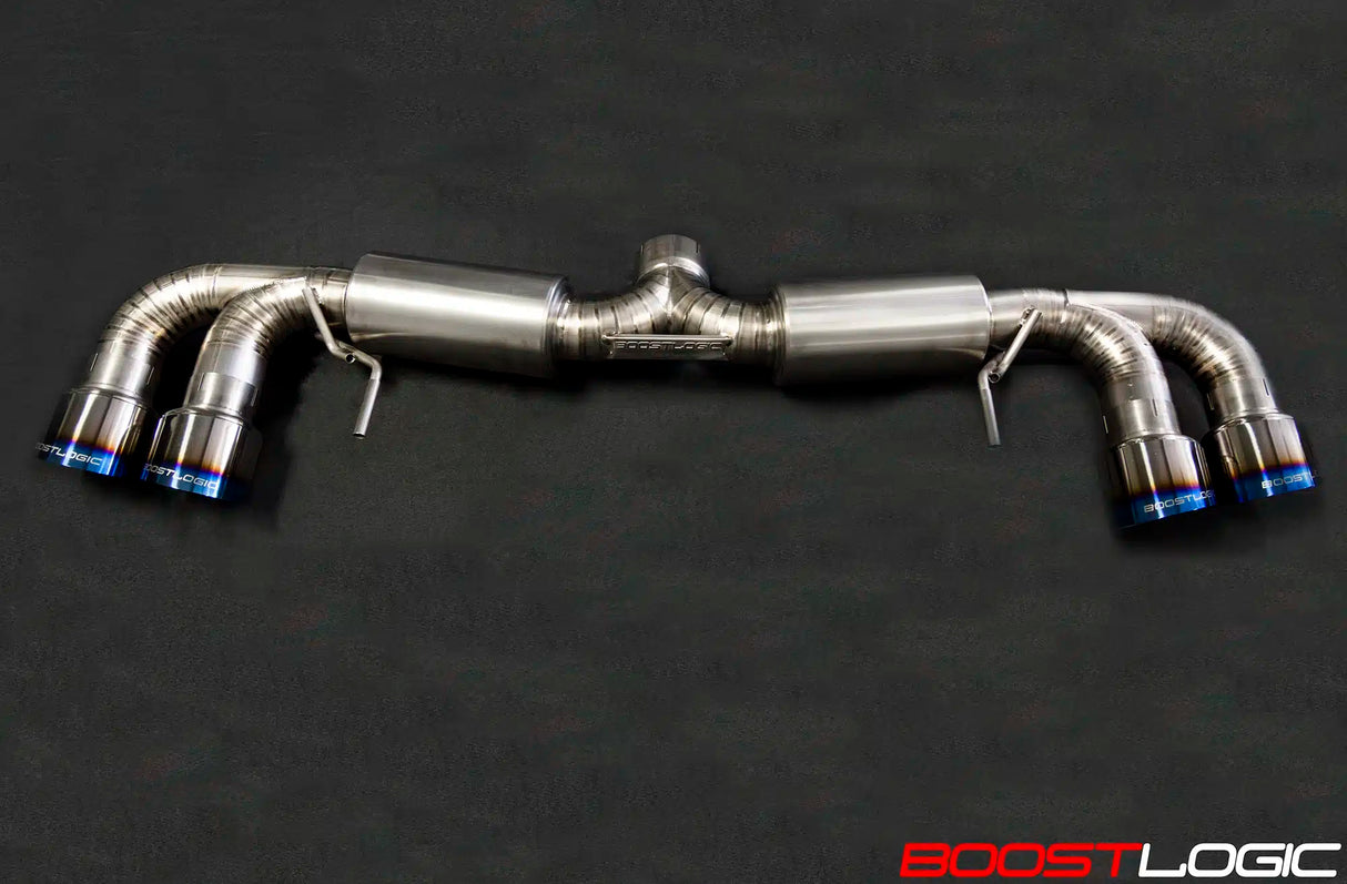 BOOST LOGIC / 4.00 INCH TITANIUM EXHAUST SYSTEM / WITHOUT VALVE CONTROL (BL-02010910) *** NISSAN GTR (2009-2024) R35