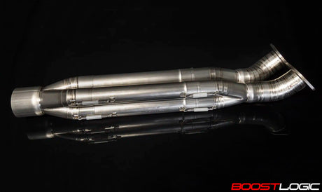 BOOST LOGIC / 4.00 INCH TITANIUM EXHAUST SYSTEM / WITHOUT VALVE CONTROL (BL-02010910) *** NISSAN GTR (2009-2024) R35