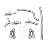 MISHIMOTO / CAT-BACK EXHAUST SYSTEM / QUAD POLISHED TIPS (MMEXH-CAM4-16QTPP) *** CHEVROLET CAMARO (2016-2023) 2.0L TURBO