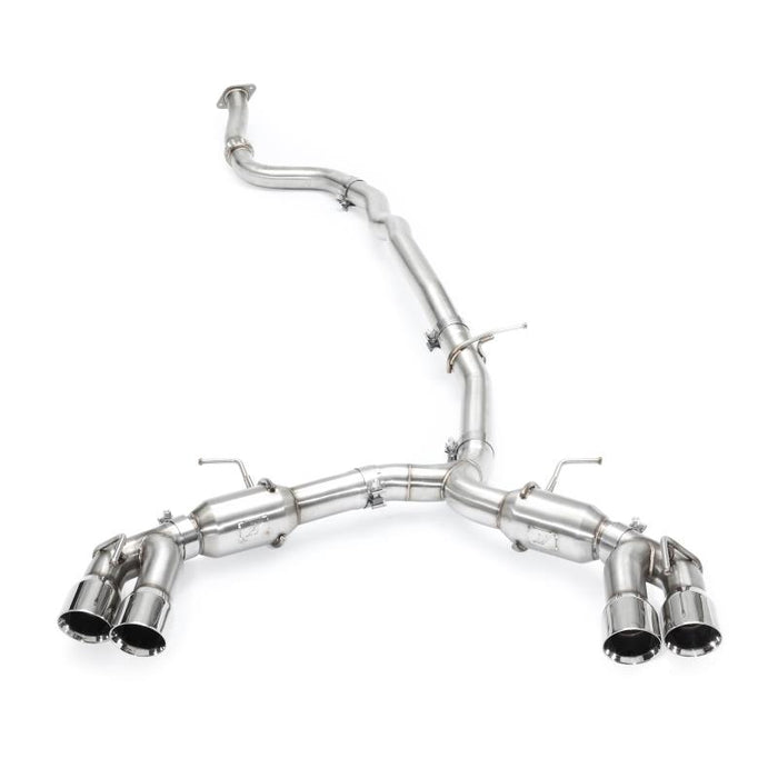 MISHIMOTO / CAT-BACK EXHAUST SYSTEM / QUAD POLISHED TIPS (MMEXH-CAM4-16QTPP) *** CHEVROLET CAMARO (2016-2023) 2.0L TURBO