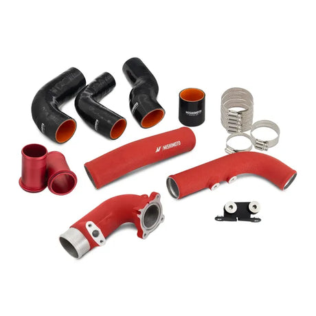 MISHIMOTO / FRONT MOUNT INTERCOOLER KIT / SILVER COLOR / RED PIPING (MMINT-GRC-23KSLRD) *** TOYOTA GR COROLLA (2023-2025) 1.6L TURBO