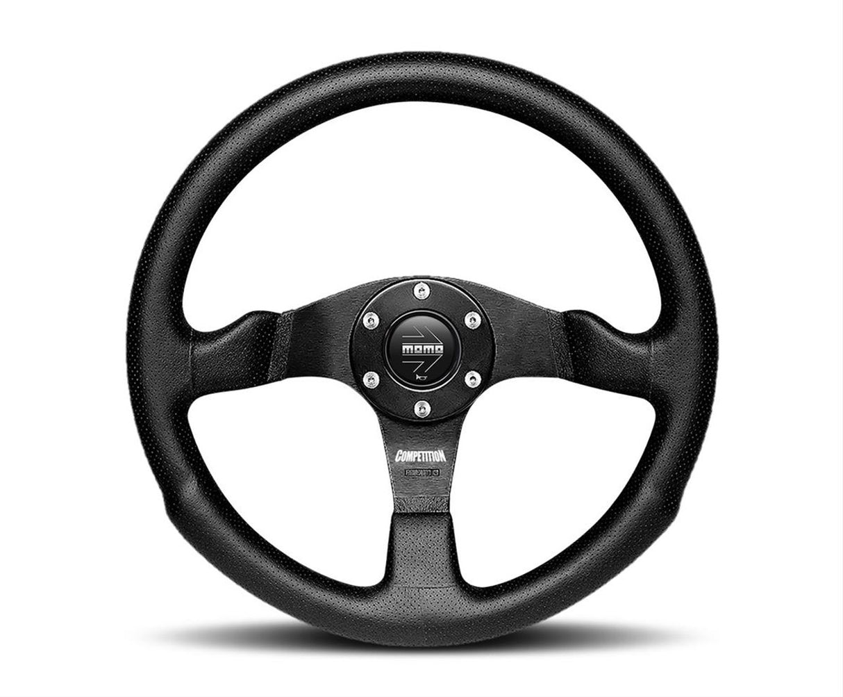 MOMO / COMPETITION / 350 MM STEERING WHEEL / BLACK LEATHER / BLACK SPOKE (COM35BK0B)