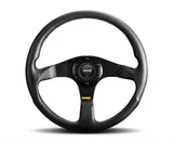 MOMO / TUNER / 350 MM STEERING WHEEL / BLACK LEATHER / BLACK SPOKE / RED STITCH (TUN35BK0B)