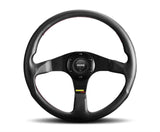 MOMO / TUNER / 320 MM STEERING WHEEL / BLACK LEATHER / BLACK SPOKE / RED STITCH (TUN32BK0B)