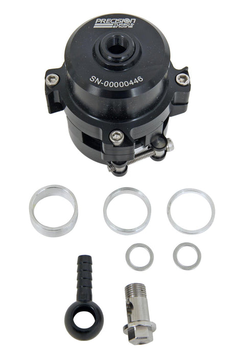 PRECISION TURBO / PTE 33 MM BOV / BLOW OFF VALVE / V-BAND FLANGE / BLACK COLOR (PBO083-2000)  *** UNIVERSAL APPLICATIONS