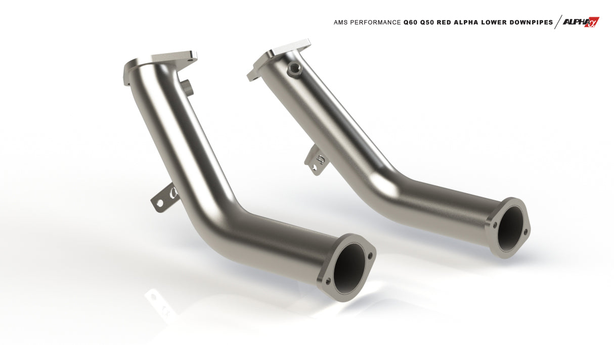AMS PERFORMANCE / EXHAUST LOWER DOWN-PIPE / RACE SPEC / NOT STREET LEGAL (ALP.28.05.0001-1) *** INFINITI Q50 (2016-2024), INFINITI Q60 (2017-2022), NISSAN Z (2023-2026) 3.0L TWIN TURBO