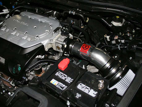 AFE / COLD AIR INTAKE SYSTEM / DRY FILTER / POLISHED CHROME PIPING (TR-1007P) *** HONDA ACCORD (2008-2012) 3.5L ENGINE